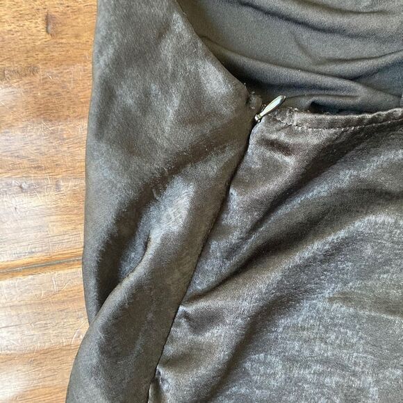 H&M Womens XL Satin Halterneck Top Black Open Back Y2K Holiday - Picture 6 of 10